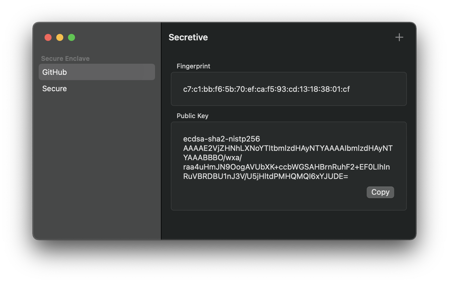 Screenshot of Secretive
