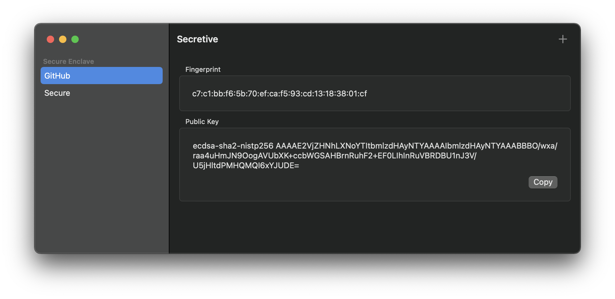 Screenshot of Secretive